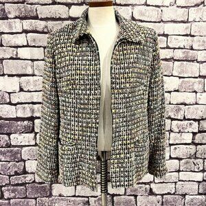 Sag Harbor Multicolored Long Sleeve Fully Lined Jacket Size 14